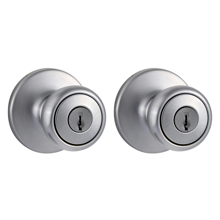KWIKSET ENTRY KNOBS 1-3/4"" ST CH 92430-035